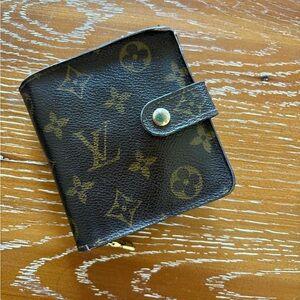 Louis Vuitton Black and Brown Monogram Wallet